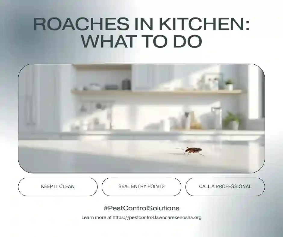 Kitchen-safe cockroach control products — gel bait application behind refrigerator in Wisconsin home kitchen