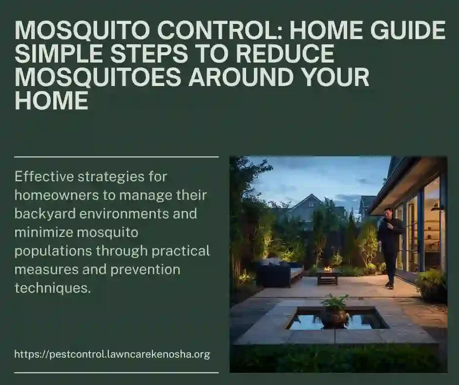 Professional mosquito control treatment for Wisconsin commercial property — technician applying barrier spray to shrub and ground cover resting sites